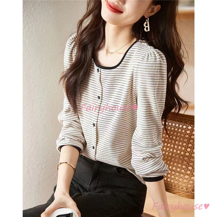 レディース 40代 秋 配色 長袖 切り替えトップス 通勤 30代 着痩せ 50代 プルオーバーカジュアル 韓国風 可愛い 