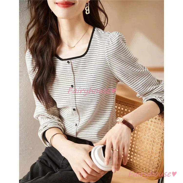 レディース 40代 秋 配色 長袖 切り替えトップス 通勤 30代 着痩せ 50代 プルオーバーカジュアル 韓国風 可愛い 