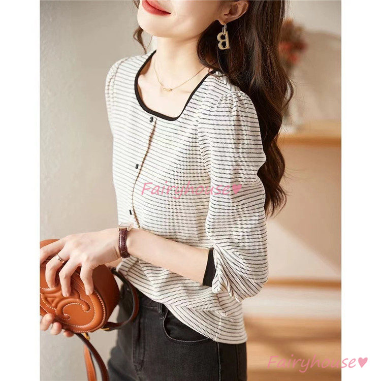 レディース 40代 秋 配色 長袖 切り替えトップス 通勤 30代 着痩せ 50代 プルオーバーカジュアル 韓国風 可愛い 