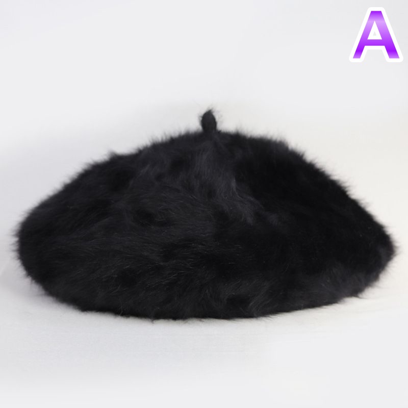 アンゴラ モヘア ファー ベレー帽 韓国 ストリート 衣装 HIPHOP オルチャン レディース Y2K ダンス K-POP 原宿系 