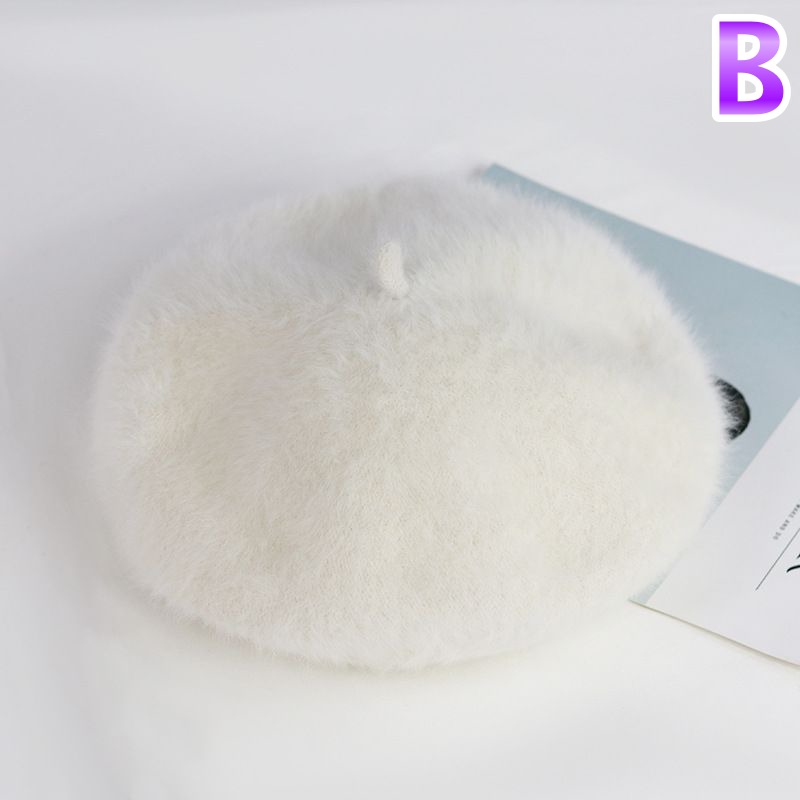 アンゴラ モヘア ファー ベレー帽 韓国 ストリート 衣装 HIPHOP オルチャン レディース Y2K ダンス K-POP 原宿系 