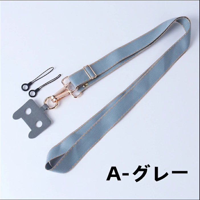 短納期！マホショルダー 肩掛け 首掛けス トラップ スマホ 斜めがけ 便利 スマホ用 猫型ホルダー リングストライプ 紐 落下防止 携帯ストラップ 手ぶら 