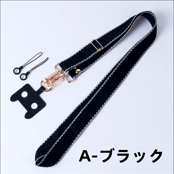 短納期！マホショルダー 肩掛け 首掛けス トラップ スマホ 斜めがけ 便利 スマホ用 猫型ホルダー リングストライプ 紐 落下防止 携帯ストラップ 手ぶら 