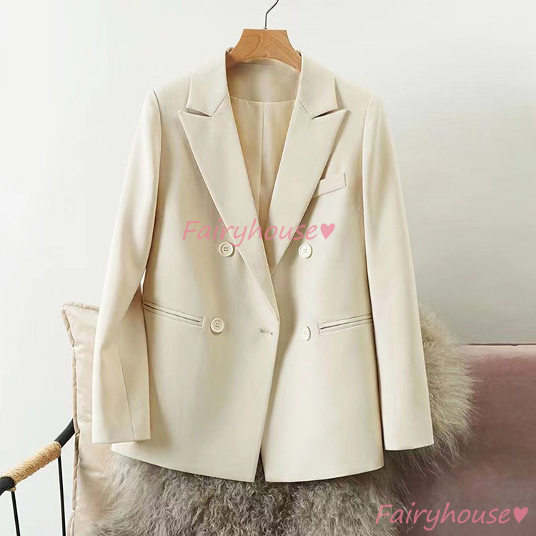 テーラードジャケット レディース 40代 長袖スーツジャケット 黒 ゆったり オフィス ブレザーコート 秋服 通勤OL カジュアル韓国風 春コート ゆったりアウター 