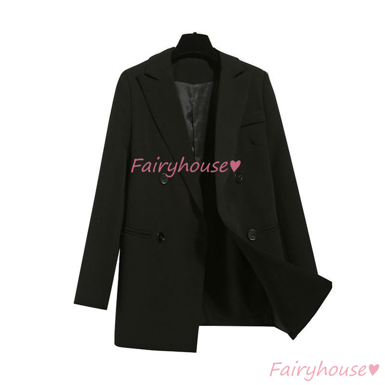テーラードジャケット レディース 40代 長袖スーツジャケット 黒 ゆったり オフィス ブレザーコート 秋服 通勤OL カジュアル韓国風 春コート ゆったりアウター 