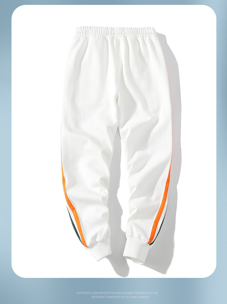 ライン入り ジャージパンツ スウェットパンツ 裾リブ ゴム留め ひも付き リラックス 部活 ボ 男性 アンクル丈 スポーツ 部屋着 