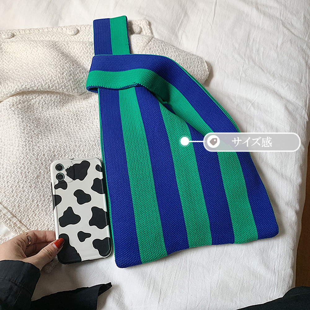 ニットバッグ トートバッグ バイ。可  