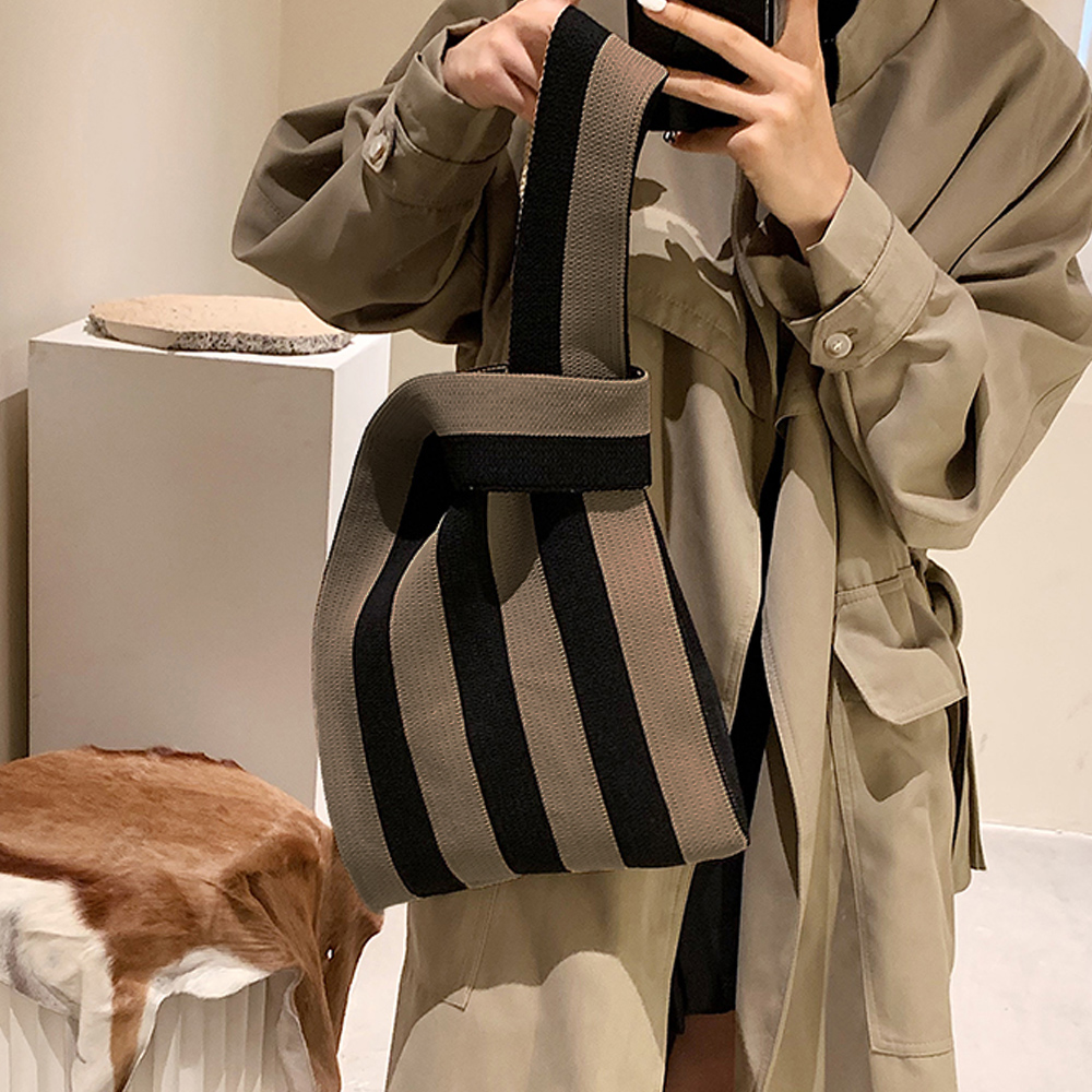 ニットバッグ トートバッグ バイ。可  