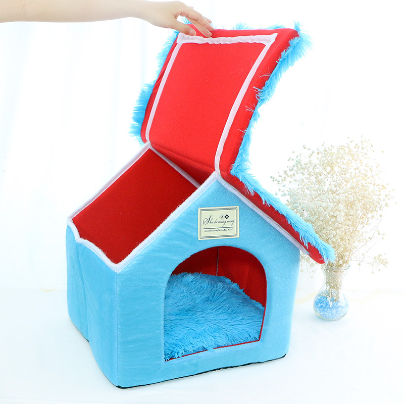 ペットハウス 犬ハウス 猫ハウス ドーム型 折りたたみ 2WAY 室内 保温 洗える ふわふわ ペットベット 犬 ドームハウス 猫 マット付き ベッド 犬小屋 冬 かわいい