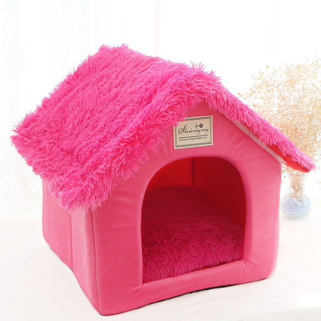 ペットハウス 犬ハウス 猫ハウス ドーム型 折りたたみ 2WAY 室内 保温 洗える ふわふわ ペットベット 犬 ドームハウス 猫 マット付き ベッド 犬小屋 冬 かわいい