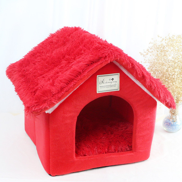 ペットハウス 犬ハウス 猫ハウス ドーム型 折りたたみ 2WAY 室内 保温 洗える ふわふわ ペットベット 犬 ドームハウス 猫 マット付き ベッド 犬小屋 冬 かわいい