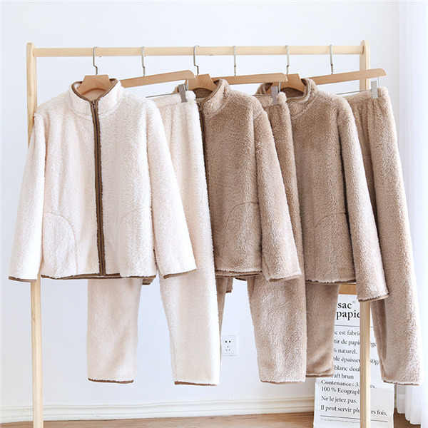 メンズ レディース 部屋着 パジャマ ルームウェア 上下セット 長袖 もこもこ ふわふわ 寝巻き 冬 セットアップ ジップアップ 秋 ペアパジャマ 冬 