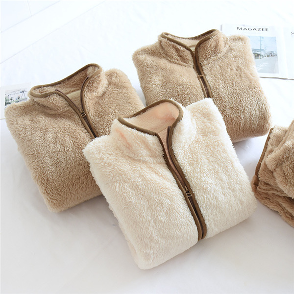 メンズ レディース 部屋着 パジャマ ルームウェア 上下セット 長袖 もこもこ ふわふわ 寝巻き 冬 セットアップ ジップアップ 秋 ペアパジャマ 冬 