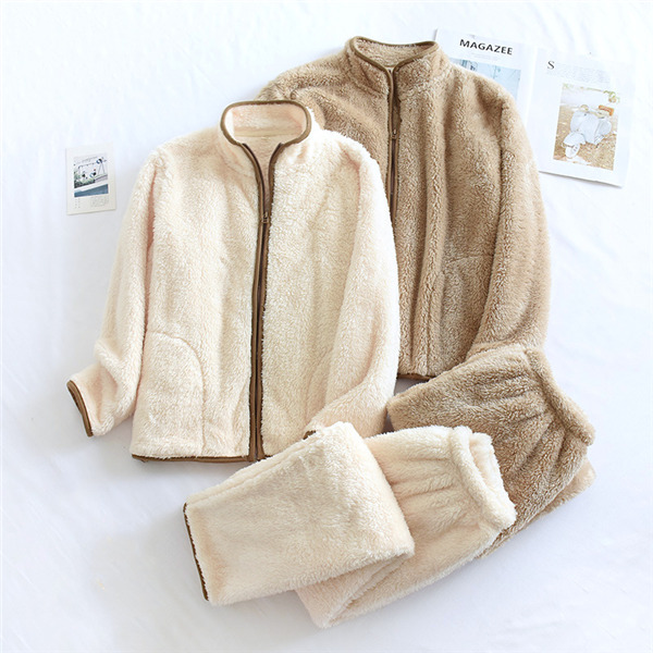 メンズ レディース 部屋着 パジャマ ルームウェア 上下セット 長袖 もこもこ ふわふわ 寝巻き 冬 セットアップ ジップアップ 秋 ペアパジャマ 冬 