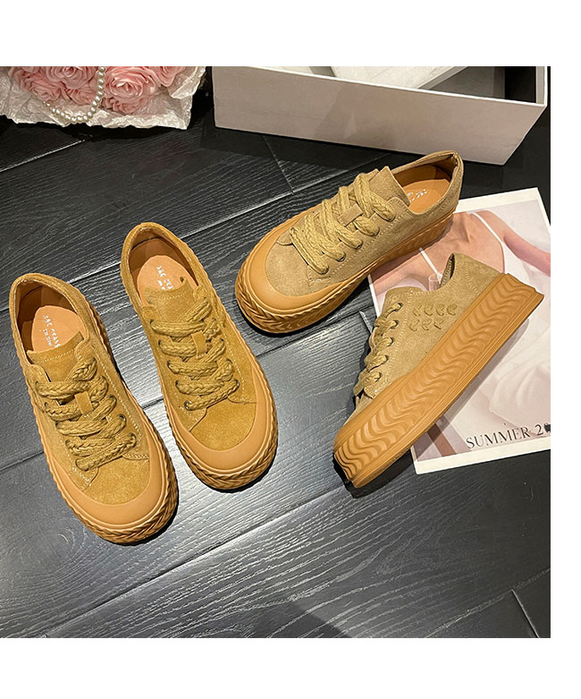 送料無料 スニーカー レディース 厚底 フラットレースアップ スエード お洒落厚底靴 女性 楽ちん 厚底スニーカー ローカット 