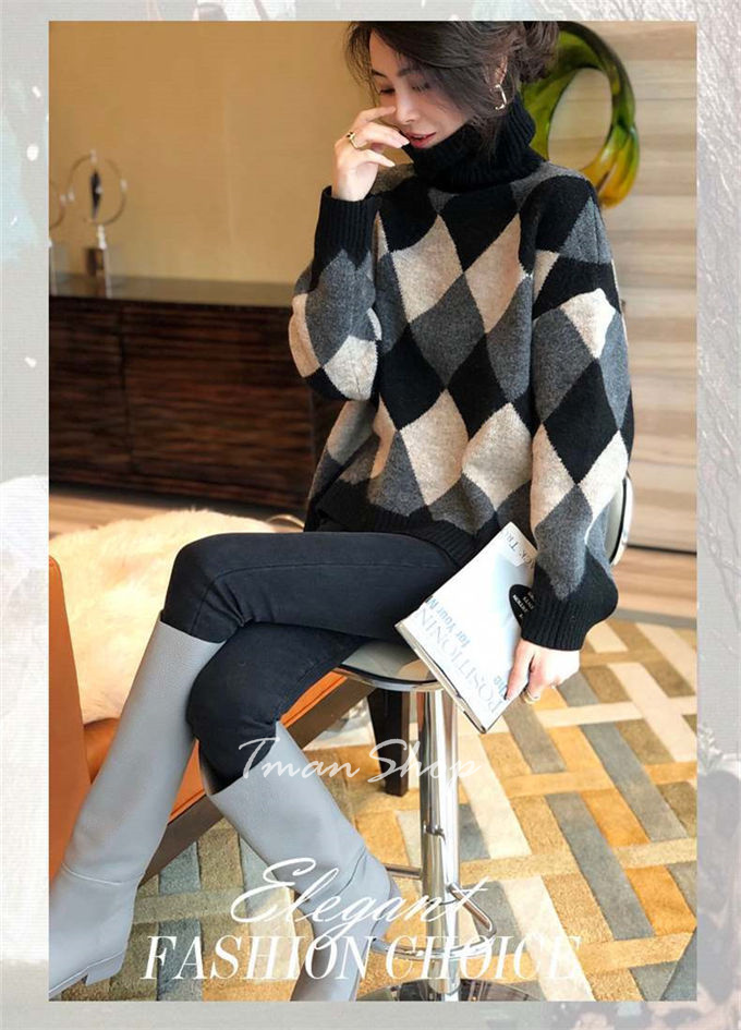 ニットセーター レディース ハイネック プルオーバー 長袖 ニットソー ゆるニット 通勤韓国風 お洒落 着痩せ 送料無料 秋冬 オフィス カジュアル 大きいサイズ 