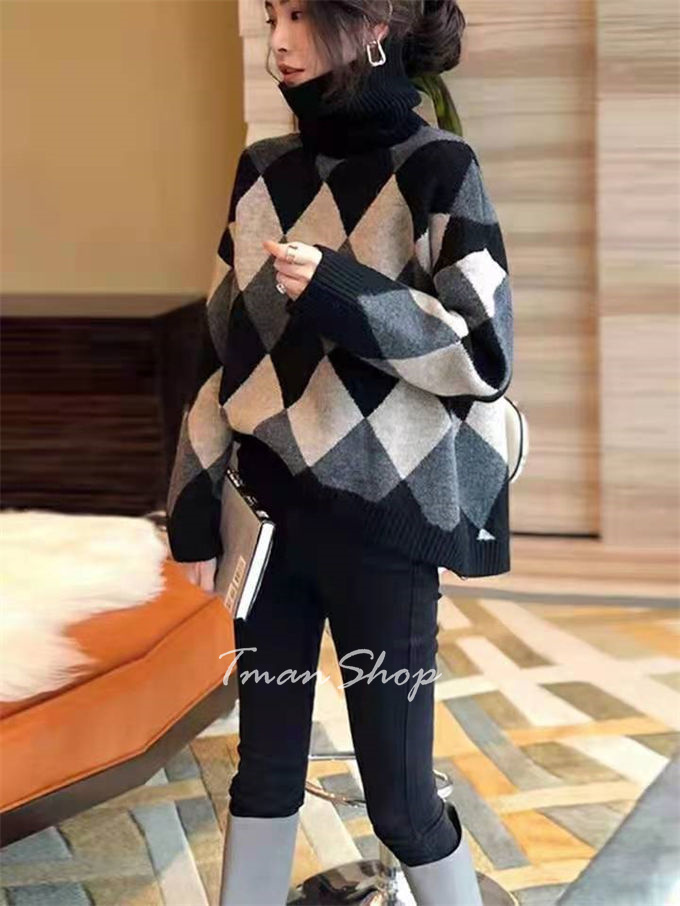 ニットセーター レディース ハイネック プルオーバー 長袖 ニットソー ゆるニット 通勤韓国風 お洒落 着痩せ 送料無料 秋冬 オフィス カジュアル 大きいサイズ 