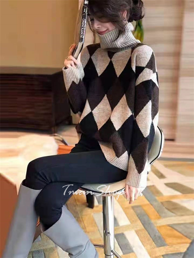 ニットセーター レディース ハイネック プルオーバー 長袖 ニットソー ゆるニット 通勤韓国風 お洒落 着痩せ 送料無料 秋冬 オフィス カジュアル 大きいサイズ 