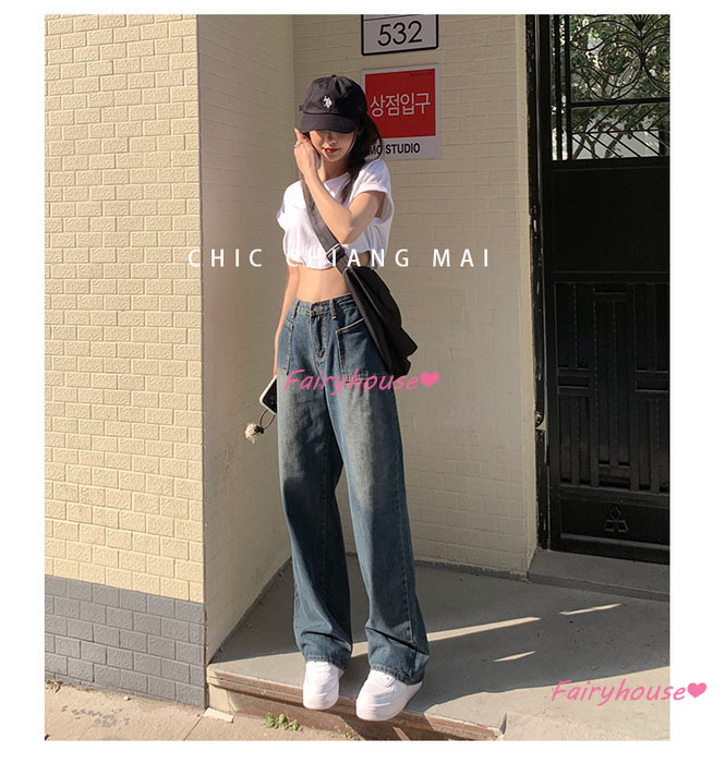 ジーンズ レディース デニムパンツ ストレート ジーパン ワイドパンツ ハイウエスト ロングデニムワイドパンツ ズボン 秋冬 ゆったり着痩せ 春夏 オシャレ30代 