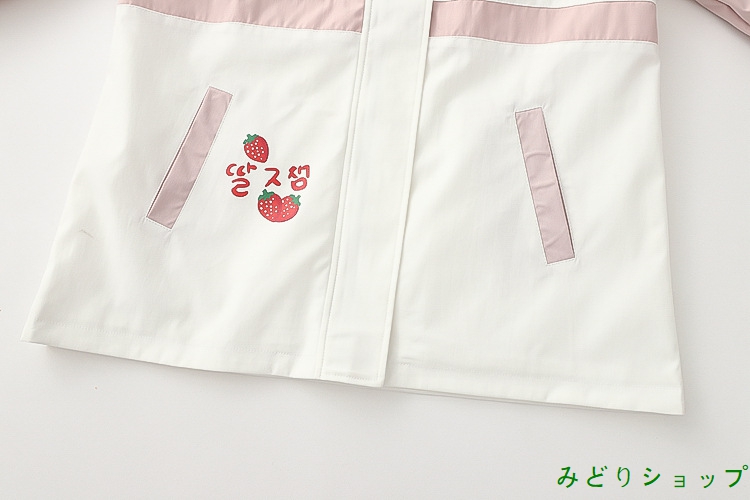 アウター ジャケット いちご 苺 バイ長袖 森ガール レディース 