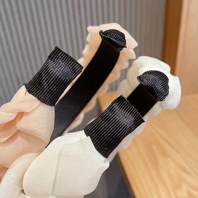 カチューシャ 編み込みデザインオーガンジーカチューシャ 新発売セール  