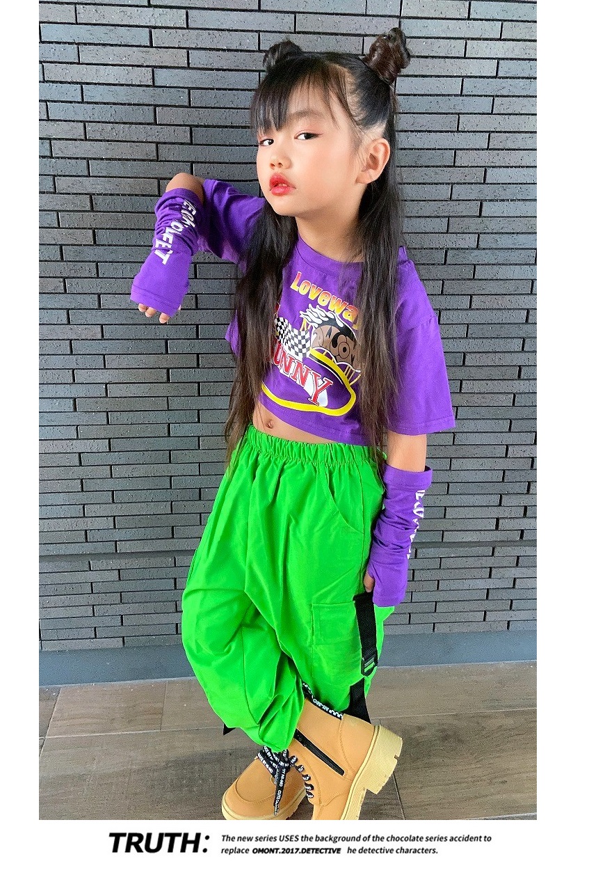 アームカバー ダンス衣装 小物 キッズ ヒップホップ ファッション 黒 手袋 アームウォーマー 紫 オレンジ ピンク キッズダンス衣装 黄色 腕カバー 