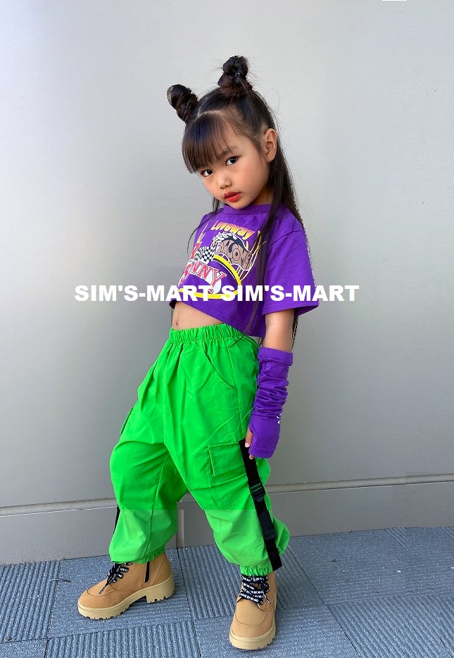 アームカバー ダンス衣装 小物 キッズ ヒップホップ ファッション 黒 手袋 アームウォーマー 紫 オレンジ ピンク キッズダンス衣装 黄色 腕カバー 