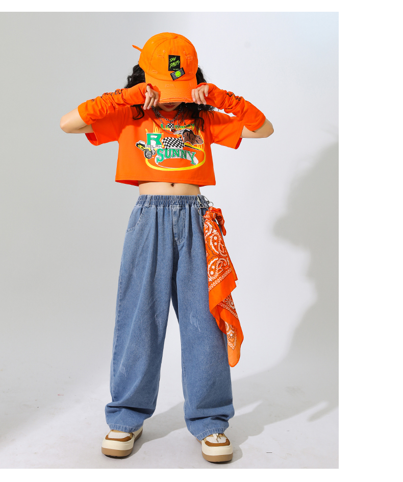 アームカバー ダンス衣装 小物 キッズ ヒップホップ ファッション 黒 手袋 アームウォーマー 紫 オレンジ ピンク キッズダンス衣装 黄色 腕カバー 