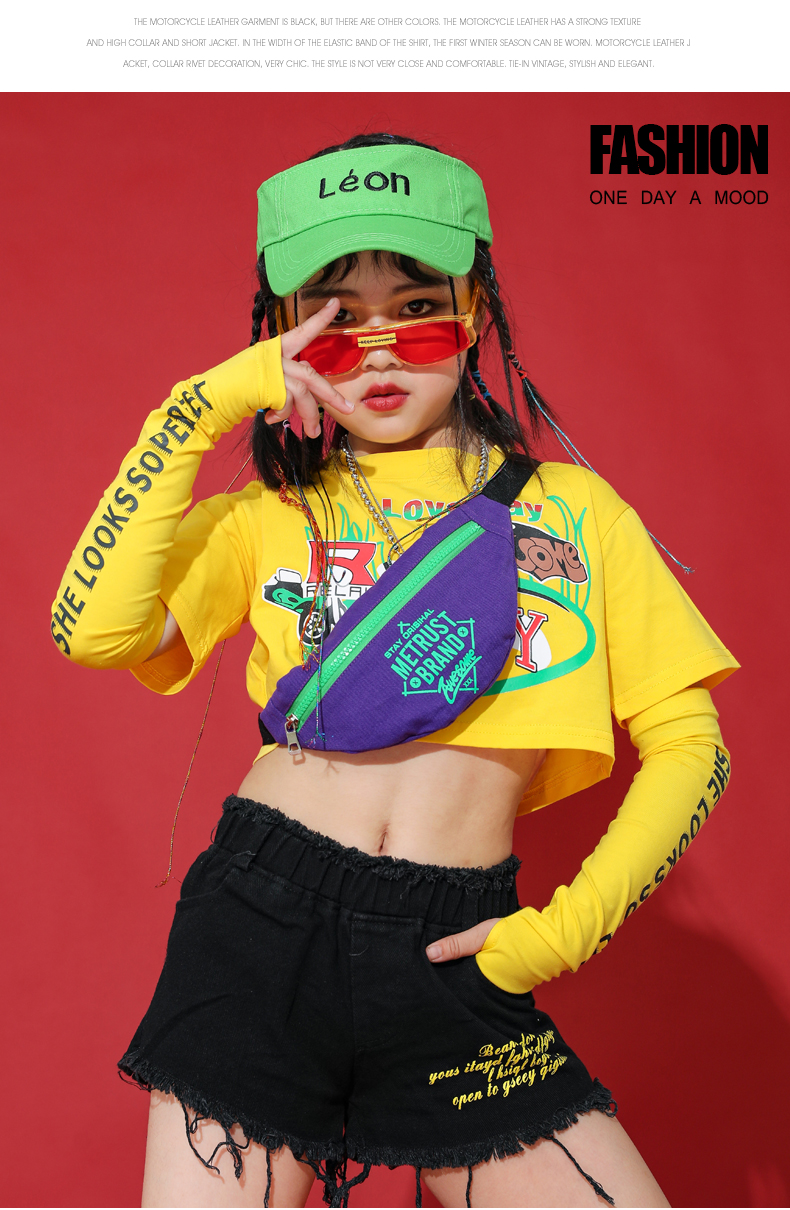 アームカバー ダンス衣装 小物 キッズ ヒップホップ ファッション 黒 手袋 アームウォーマー 紫 オレンジ ピンク キッズダンス衣装 黄色 腕カバー 