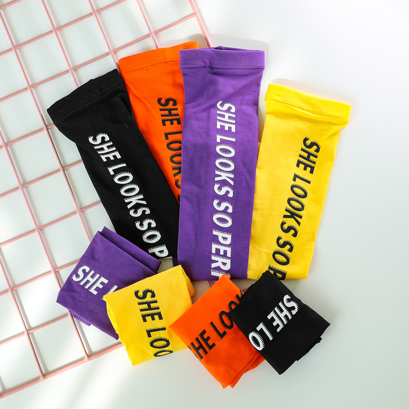 アームカバー ダンス衣装 小物 キッズ ヒップホップ ファッション 黒 手袋 アームウォーマー 紫 オレンジ ピンク キッズダンス衣装 黄色 腕カバー 