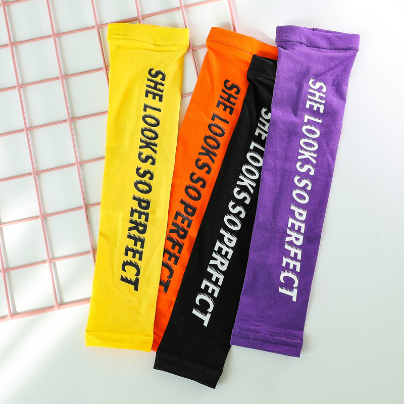 アームカバー ダンス衣装 小物 キッズ ヒップホップ ファッション 黒 手袋 アームウォーマー 紫 オレンジ ピンク キッズダンス衣装 黄色 腕カバー 