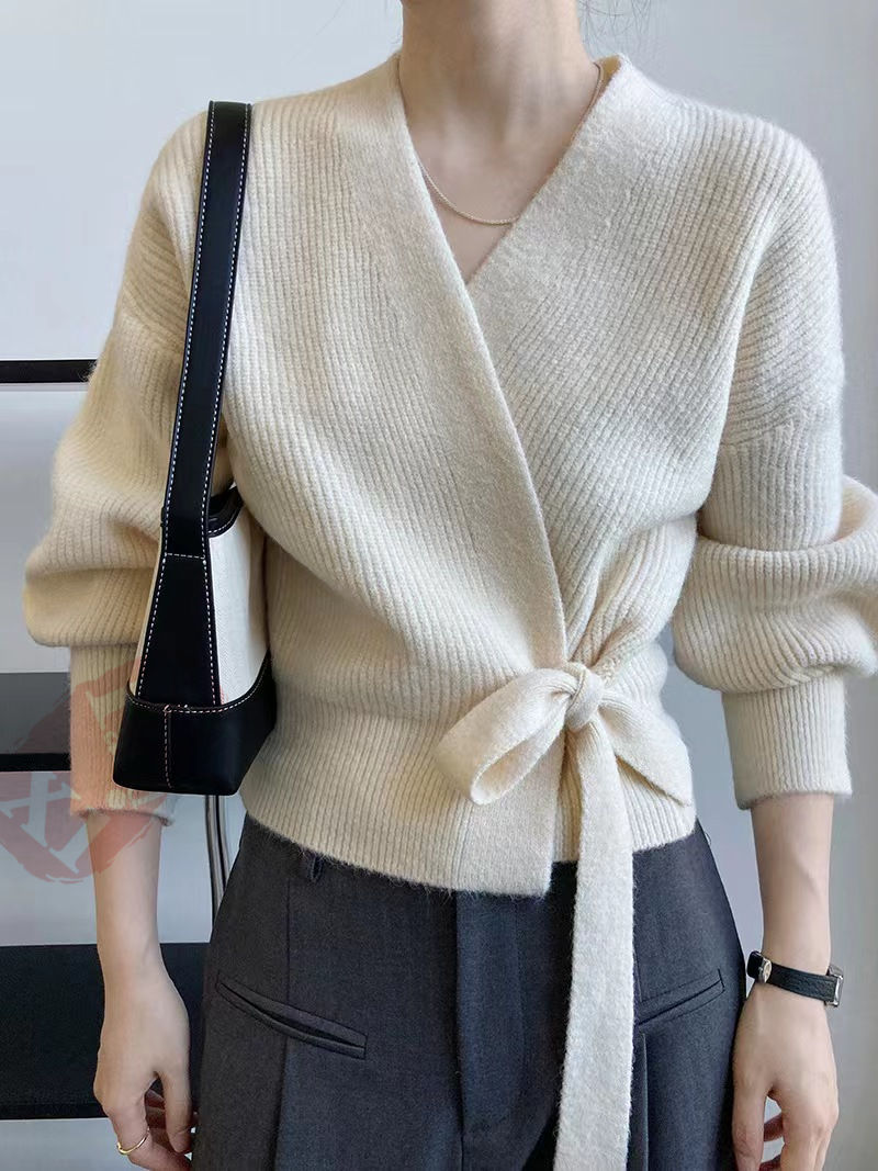 ニットカーディガン レディース 秋 韓国 カーディガン ロング丈ふっくらブークレニットカーディガン 送料無料 長袖 マキシカーディガン ロング丈 ゆったり 