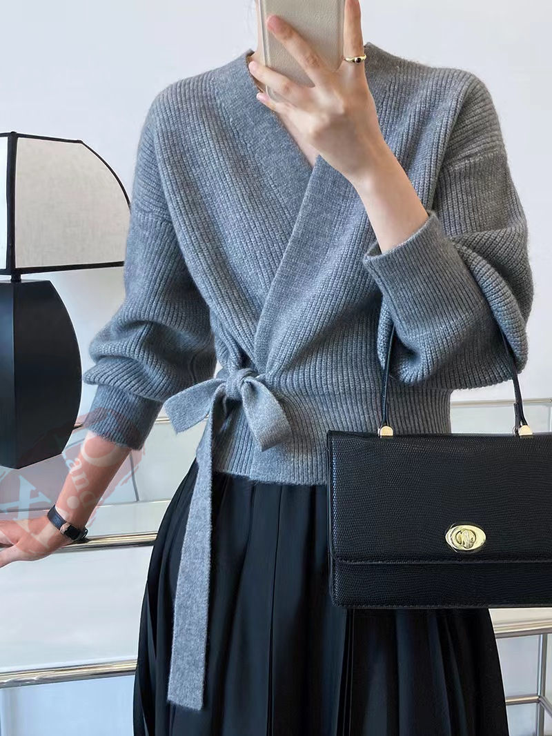 ニットカーディガン レディース 秋 韓国 カーディガン ロング丈ふっくらブークレニットカーディガン 送料無料 長袖 マキシカーディガン ロング丈 ゆったり 