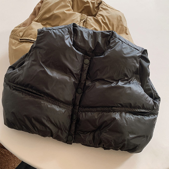 送料無料 ダウンベスト キッズ アウター ダウンコート 無地 ノースリーブ 秋冬 ゆったり 防寒 ポケット付き 軽量 前開き 保温 前ボタン 厚手 