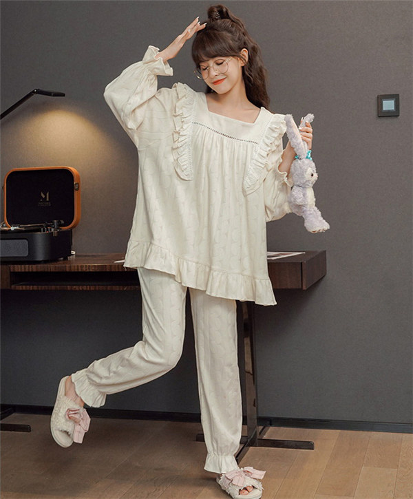 長袖ルームウェア レディース パジャマ 上下セット 長袖 ナイトウェア 部屋着 オーバーサイズ 母の日 大人 プレゼント ゆったり 結婚祝い 