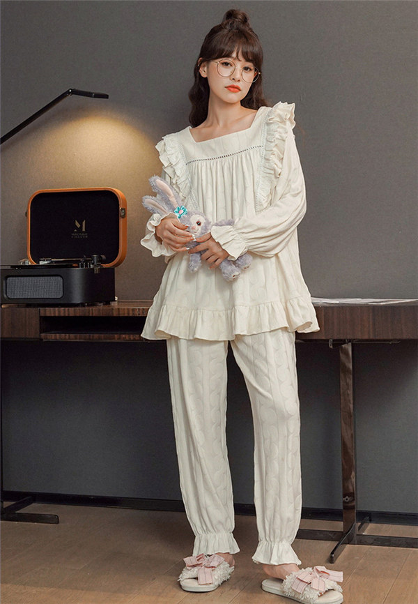 長袖ルームウェア レディース パジャマ 上下セット 長袖 ナイトウェア 部屋着 オーバーサイズ 母の日 大人 プレゼント ゆったり 結婚祝い 