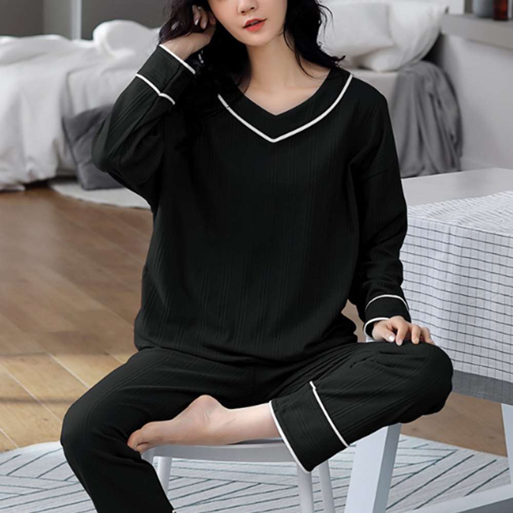 長袖 ルームウェア 上下セット 韓国風  