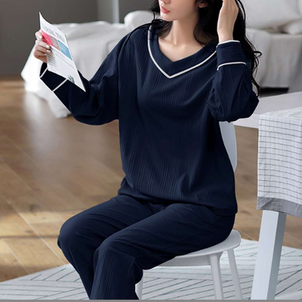 長袖 ルームウェア 上下セット 韓国風  