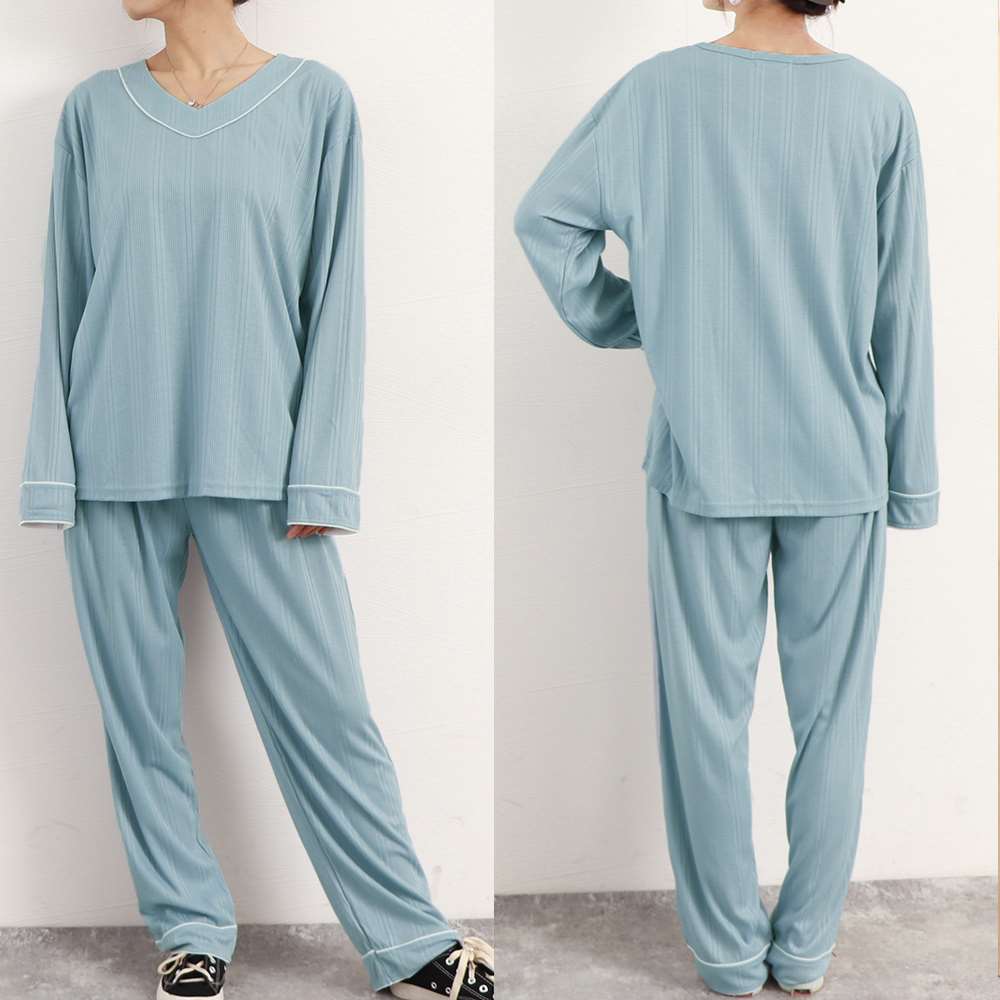 長袖 ルームウェア 上下セット 韓国風  