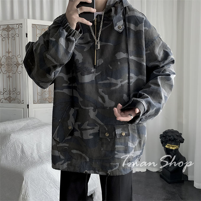 マウンテンメンズ ミリタリージャケット フルジップ プルオーバー 男性 ウインドブレーカー 男性 ブルゾン カジュアル ジャンパー 送料無料 秋 春 