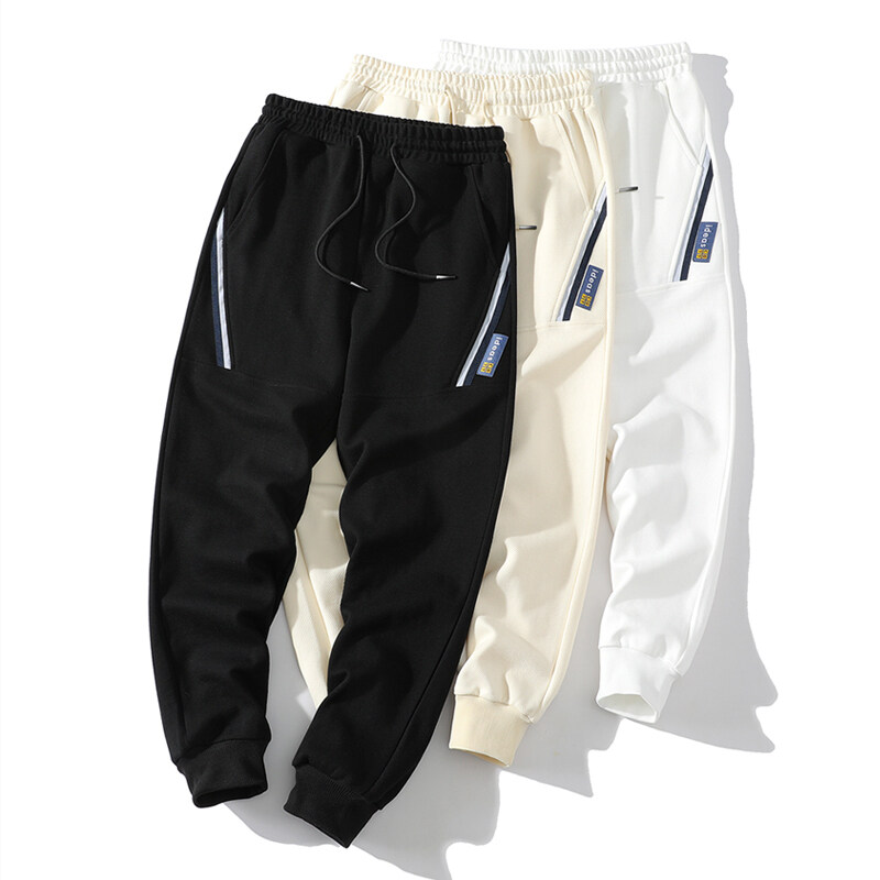 ジャージパンツ スウェットパンツ ジョガーパンツ ゴム留め ひも付き スポーツ 部屋着 リラックス アンクル丈 男性 ボ 部活 