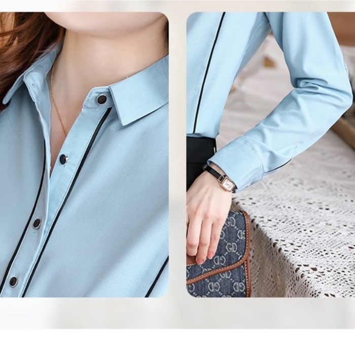 レディース シャツ エレガントオフィスシャツ 2色選び トップス ブラウス 春夏 きれいめ オシャレ 着痩 カジュアル風 長袖 