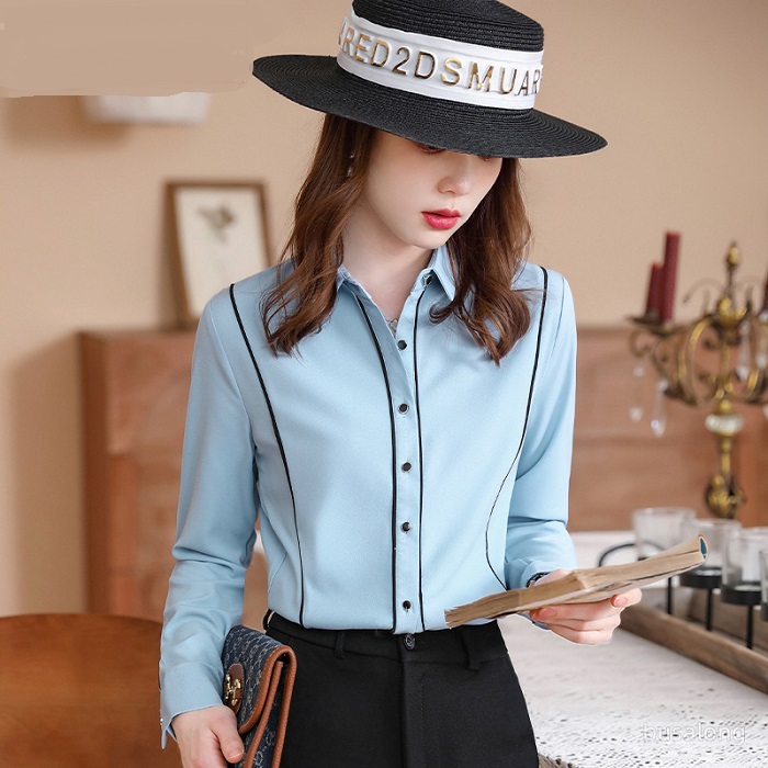 レディース シャツ エレガントオフィスシャツ 2色選び トップス ブラウス 春夏 きれいめ オシャレ 着痩 カジュアル風 長袖 