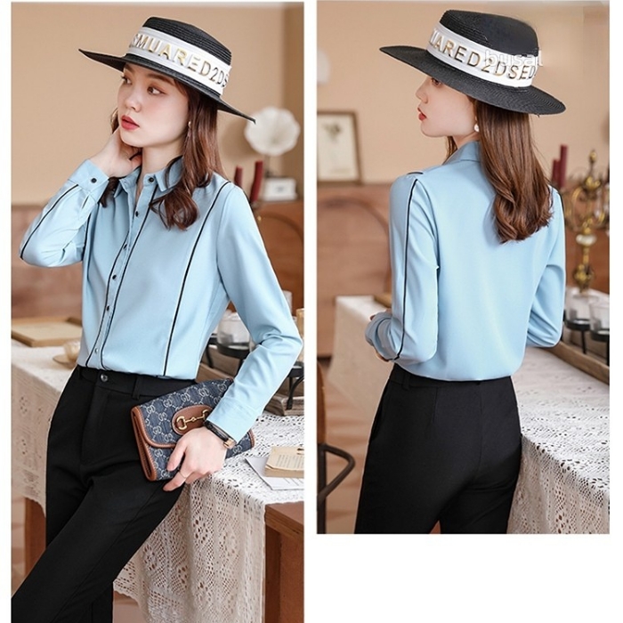 レディース シャツ エレガントオフィスシャツ 2色選び トップス ブラウス 春夏 きれいめ オシャレ 着痩 カジュアル風 長袖 