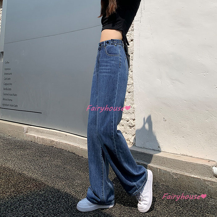 ジーンズ レディース デニムパンツ ストレート ジーパン ワイドパンツ 春夏 秋冬 ハイウエスト ズボン オシャレ30代 ロングデニムワイドパンツ ゆったり着痩せ 