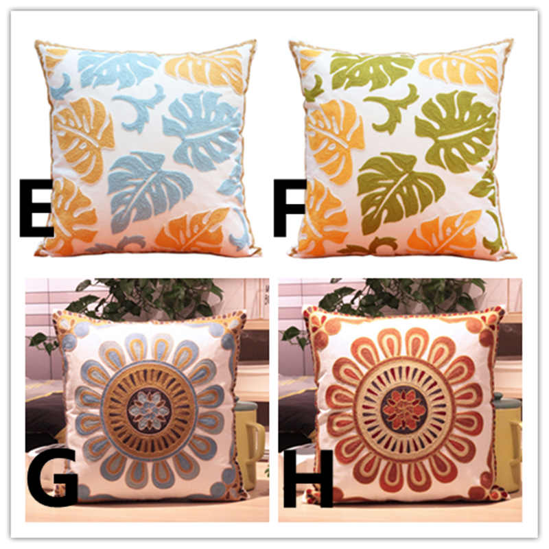 お取り寄せ商品 ソファー 背もたれ クッションカバー 45CM×45CM 枕カバー クッションカバー ピローケース 刺 抱き枕カバー ししゅう まくらカバー 花柄 