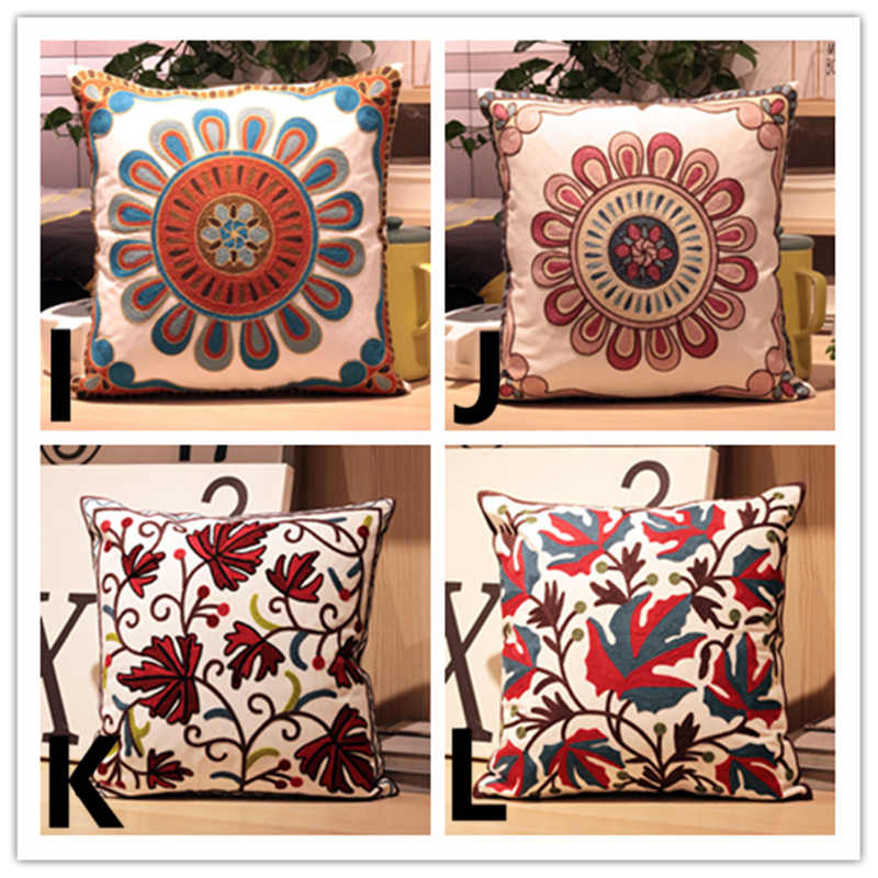 お取り寄せ商品 ソファー 背もたれ クッションカバー 45CM×45CM 枕カバー クッションカバー ピローケース 刺 抱き枕カバー ししゅう まくらカバー 花柄 