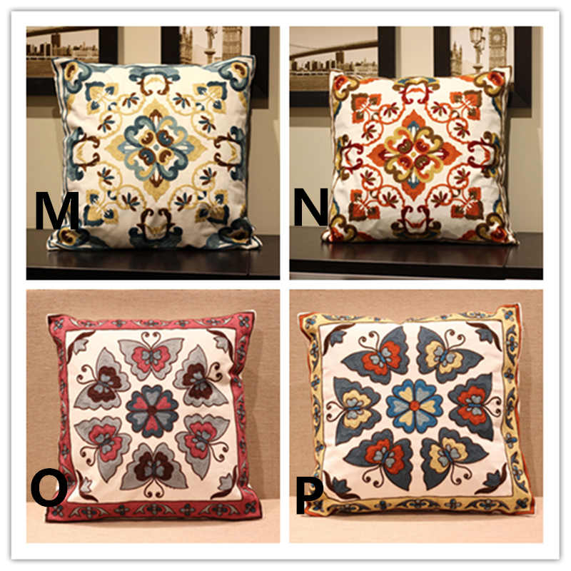 お取り寄せ商品 ソファー 背もたれ クッションカバー 45CM×45CM 枕カバー クッションカバー ピローケース 刺 抱き枕カバー ししゅう まくらカバー 花柄 