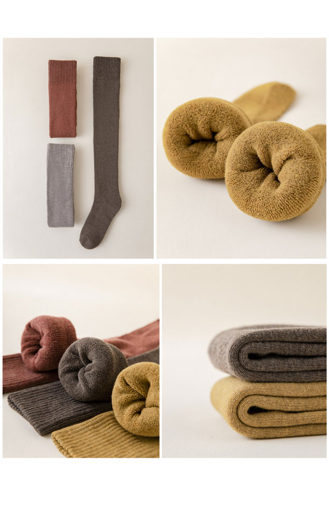 送料無料 ニーハイソックス 厚手 レディース 靴下 冬 綿混 リブソックス ソックス ストレッチ オーバーニー 厚手ソックス オーバーニーソックス 秋 無地 