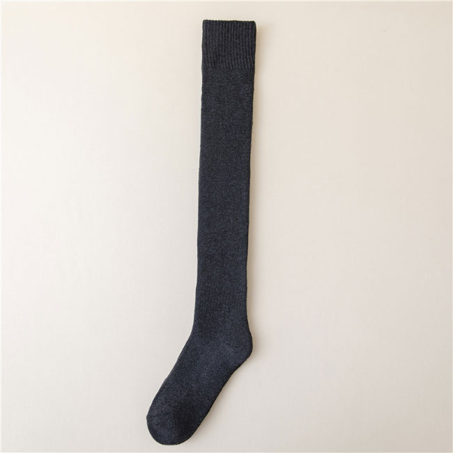 送料無料 ニーハイソックス 厚手 レディース 靴下 冬 綿混 リブソックス ソックス ストレッチ オーバーニー 厚手ソックス オーバーニーソックス 秋 無地 